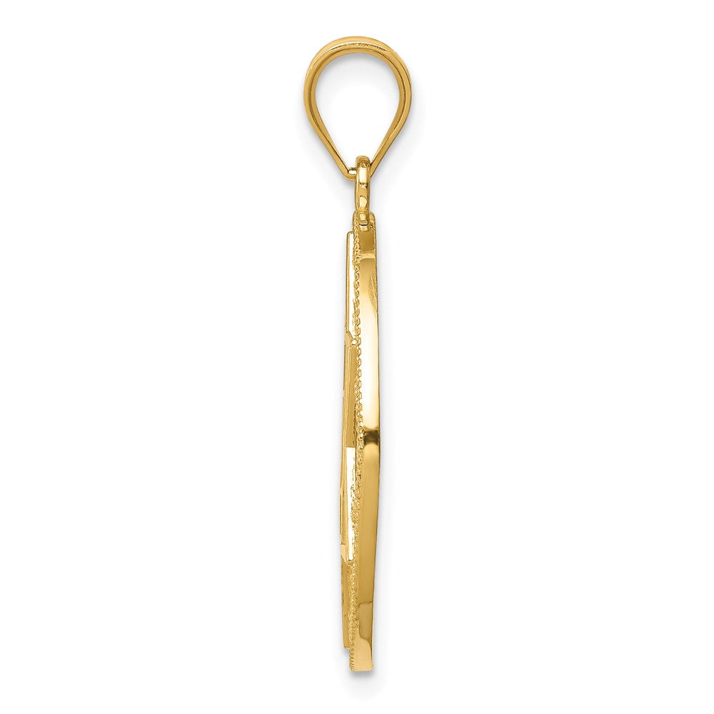 14k Star of David Circles Pendant