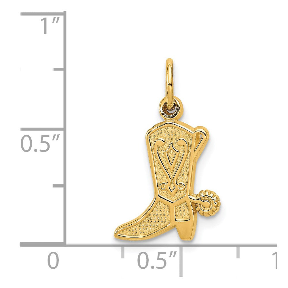 14k Cowboy Boot with Spur Charm