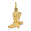 14k Cowboy Boot with Spur Charm