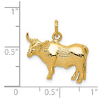 14k Steer Pendant
