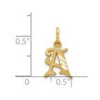 14k Letter A Initial Charm