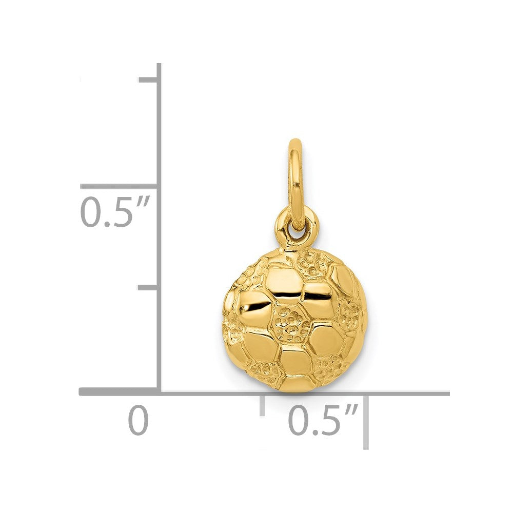 14k Domed Soccer Ball Charm