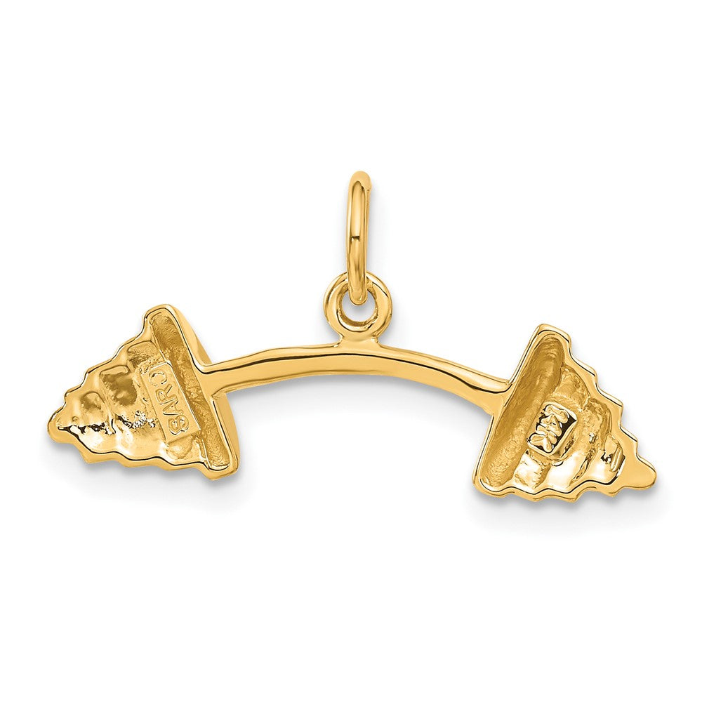 14k Curved Barbell Charm