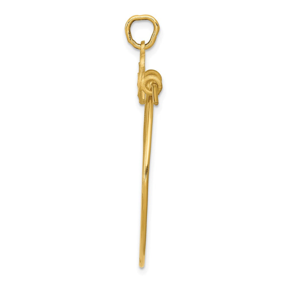 14k Diamond-cut Heart Charm Holder Pendant