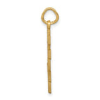14k Satin and Textured Diamond-cut Eastern Orthodox Cross Charm