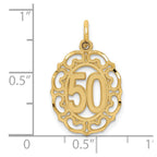 14k 50 in Oval Pendant