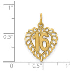 14k 16 in Heart Charm