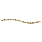14k Complete Oval Garnet/Peridot/Citrine/Amethyst/Sky Blue Topaz Bezel-set 7 inch Rainbow Bracelet