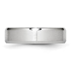 Chisel Cobalt Satin and Polished Beveled Edge 6mm Band