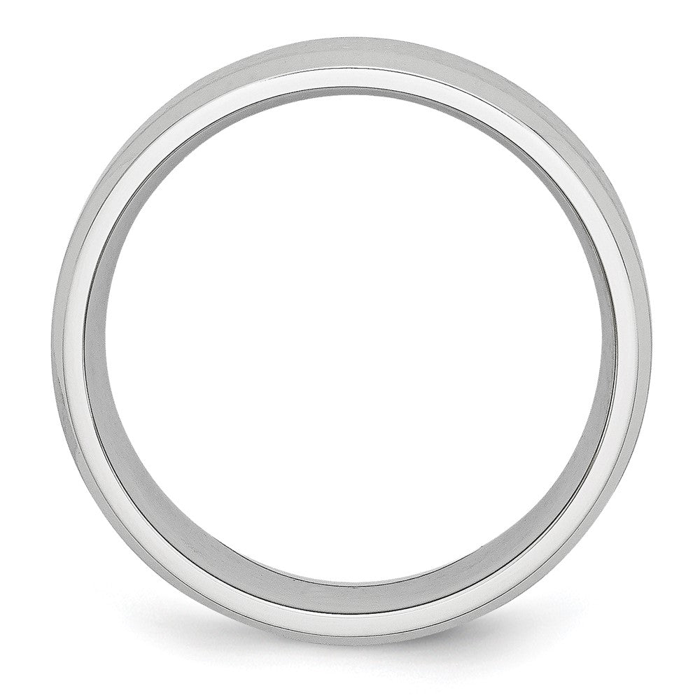 Chisel Cobalt Satin and Polished Beveled Edge 6mm Band