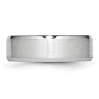 Chisel Cobalt Satin and Polished Beveled Edge 6mm Band