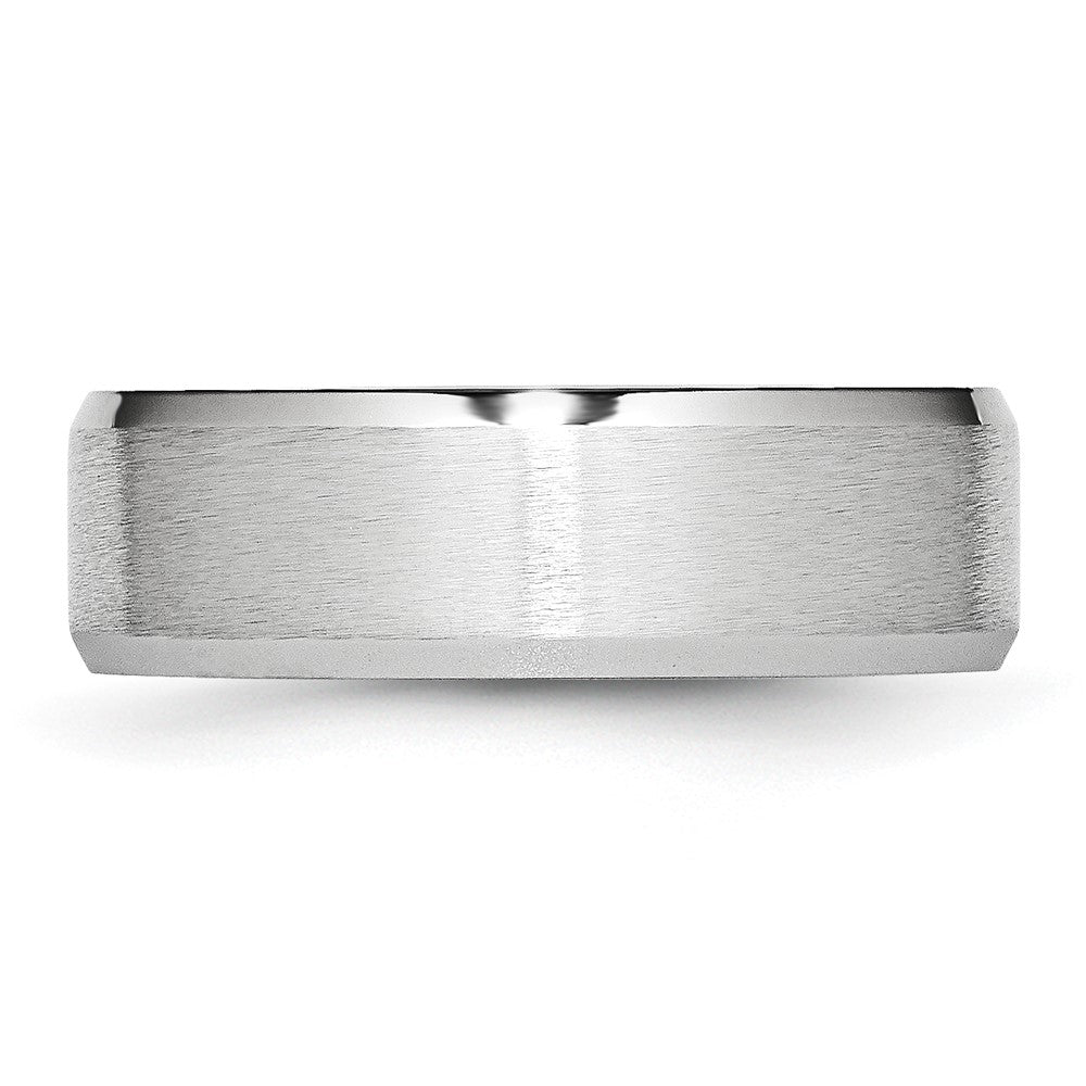 Chisel Cobalt Satin and Polished Beveled Edge 6mm Band