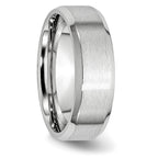 Chisel Cobalt Satin and Polished Beveled Edge 6mm Band