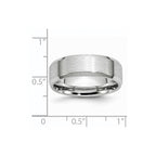 Chisel Cobalt Satin and Polished Beveled Edge 6mm Band