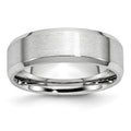 Chisel Cobalt Satin and Polished Beveled Edge 6mm Band