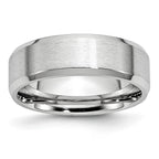 Chisel Cobalt Satin and Polished Beveled Edge 6mm Band