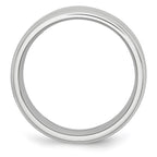Chisel Cobalt Satin and Polished Beveled Edge 8mm Band