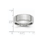 Chisel Cobalt Satin and Polished Beveled Edge 8mm Band