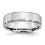 Chisel Cobalt Beveled Edge Satin 6mm Band