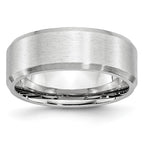 Chisel Cobalt Beveled Edge Satin 8mm Band