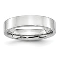 Chisel Cobalt Flat Polished 5mm Band