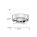 Chisel Cobalt Flat Polished 6mm Band