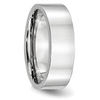 Chisel Cobalt Flat Polished 7mm Band