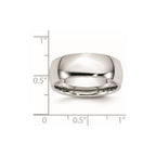 Chisel Cobalt Polished 8mm Half Round Band