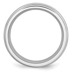 Chisel Cobalt Satin and Polished Ridged Edge 7mm Band
