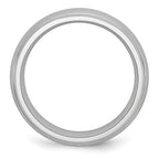 Chisel Cobalt Satin and Polished 7mm Ridged Edge Band