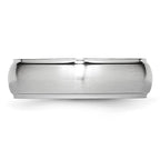 Chisel Cobalt Satin and Polished 7mm Ridged Edge Band