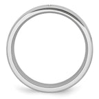 Chisel Cobalt Satin and Polished Ridged Edge 8mm Band