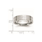 Cobalt Sterling Silver Inlay Satin 6mm Flat Band