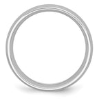 Chisel Cobalt Sterling Silver Inlay Satin 8mm Band