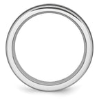 Chisel Cobalt Polished Black Carbon Fiber Inlay 8mm Band
