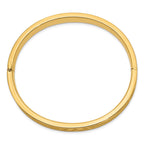 14k 5/16 Oversize Diamond-cut Concave 8.00mm Hinged Oval Bangle Bracelet