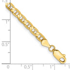14K 3.75mm Concave Anchor with Lobster Clasp Bracelet