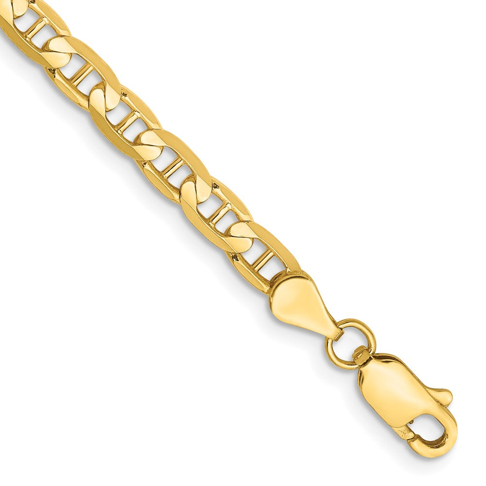 14K 3.75mm Concave Anchor with Lobster Clasp Bracelet