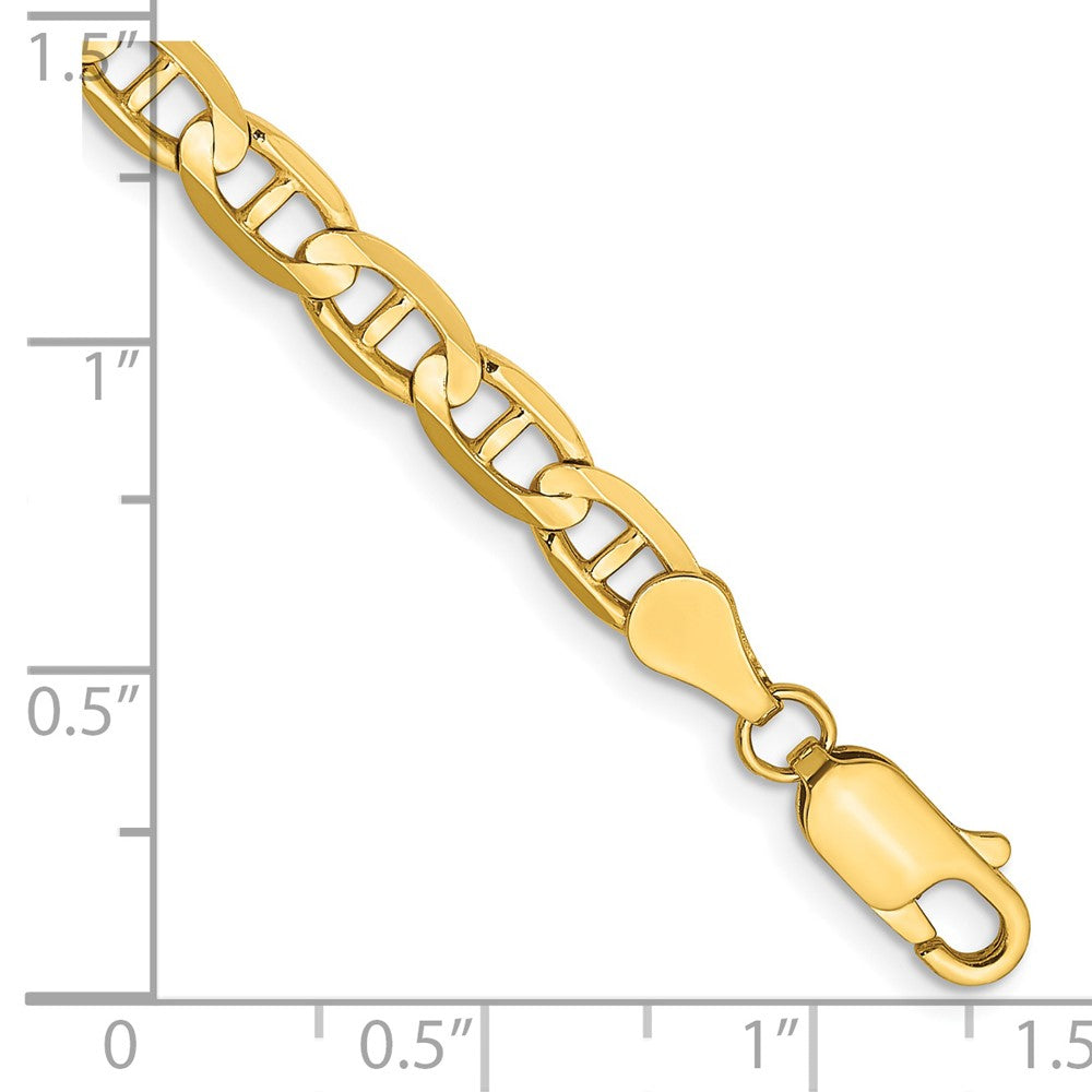 14K 4.5mm Concave Anchor with Lobster Clasp Bracelet