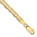 14K 4.5mm Concave Anchor with Lobster Clasp Bracelet