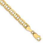 14K 5.25mm Concave Anchor with Lobster Clasp Bracelet