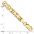 14K 6.25mm Concave Anchor with Lobster Clasp Bracelet