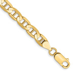 14K 6.25mm Concave Anchor with Lobster Clasp Bracelet