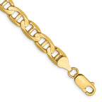14K 7mm Concave Anchor with Lobster Clasp Bracelet