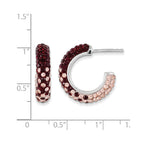 Sterling Silver Crystal Hoop Earrings