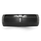 Chisel Ceramic Black 8mm Brushed and Polished Band