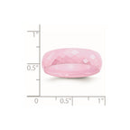 Chisel Ceramic Pink Faceted 6mm Polished Band