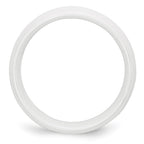Chisel Ceramic White 8mm Polished Band