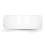 Chisel Ceramic White 8mm Polished Band