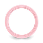 Ceramic Pink Faceted 6mm Polished Band